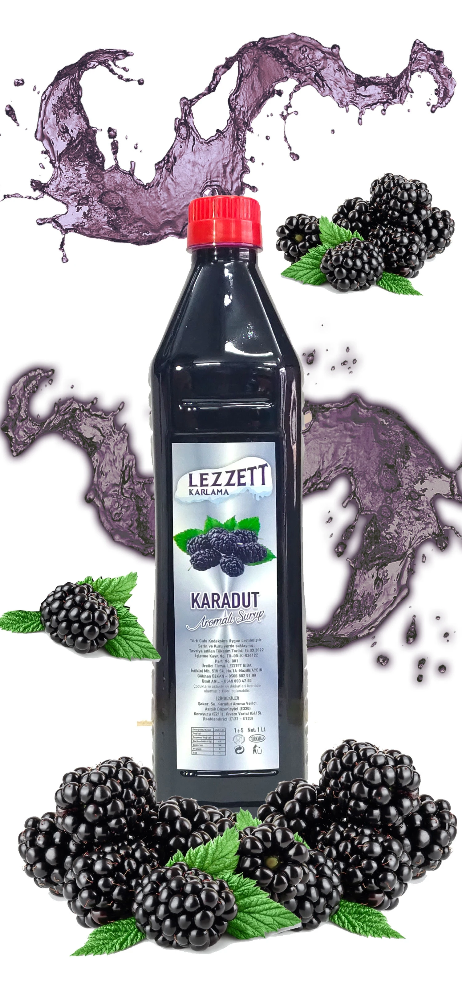 Karadut Aromalı Buzlaş (Karlama) Şurubu