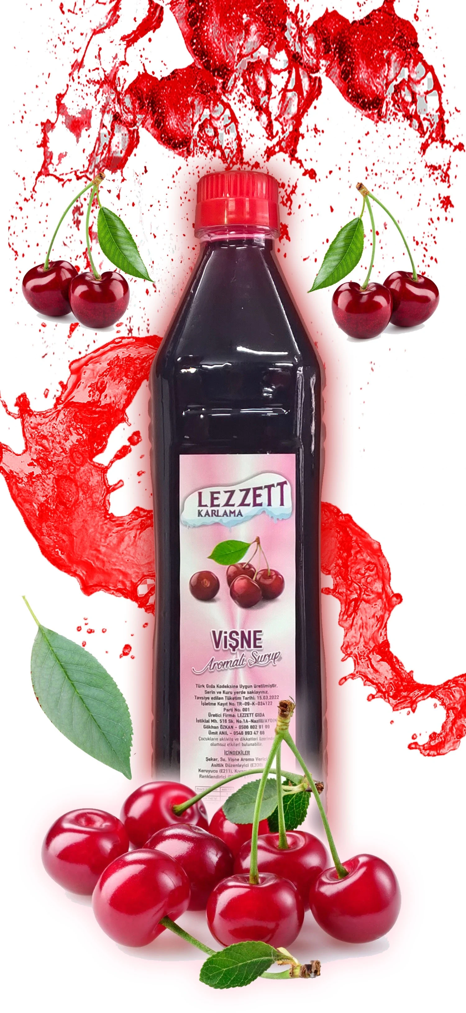 Vişne Aromalı Buzlaş (Karlama) Şurubu
