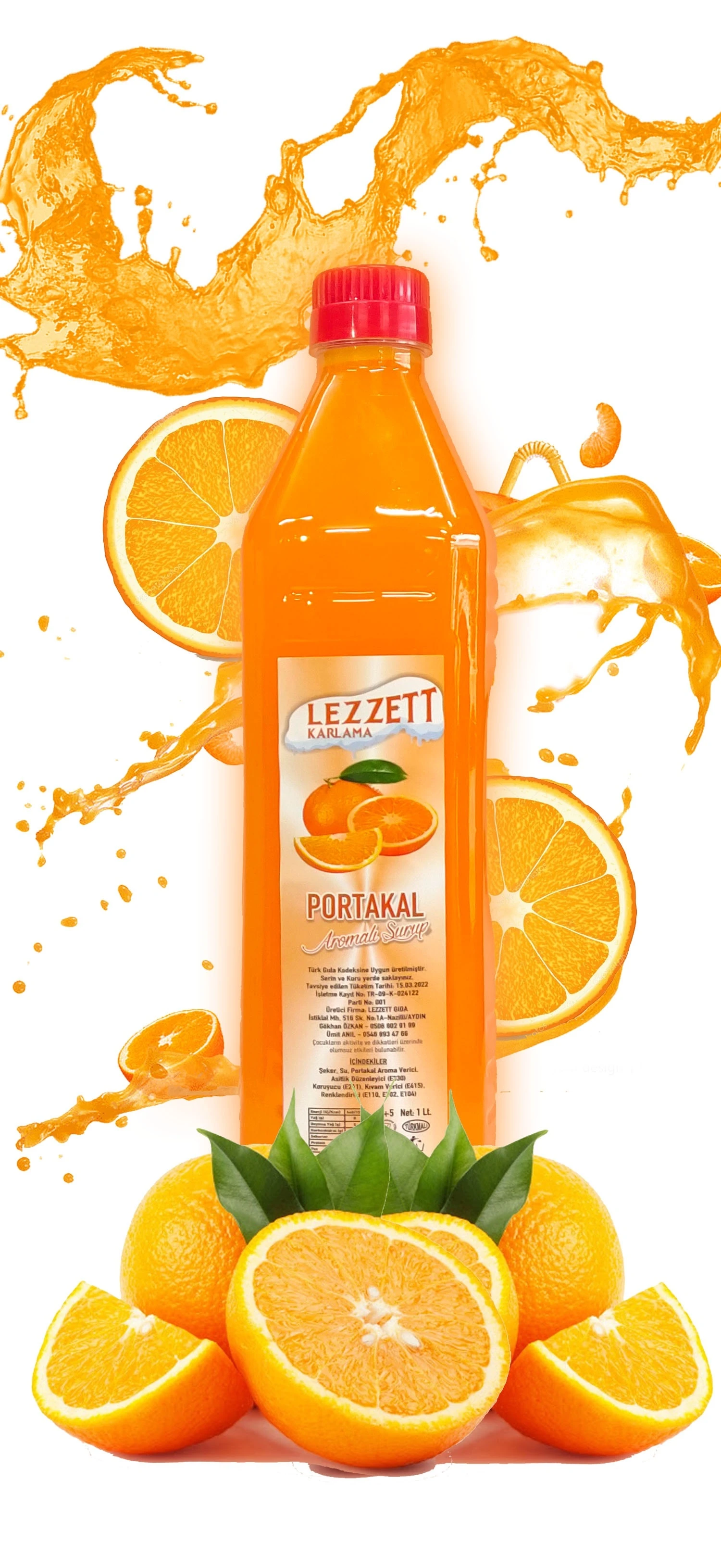Portakal Aromalı Buzlaş (Karlama) Şurubu