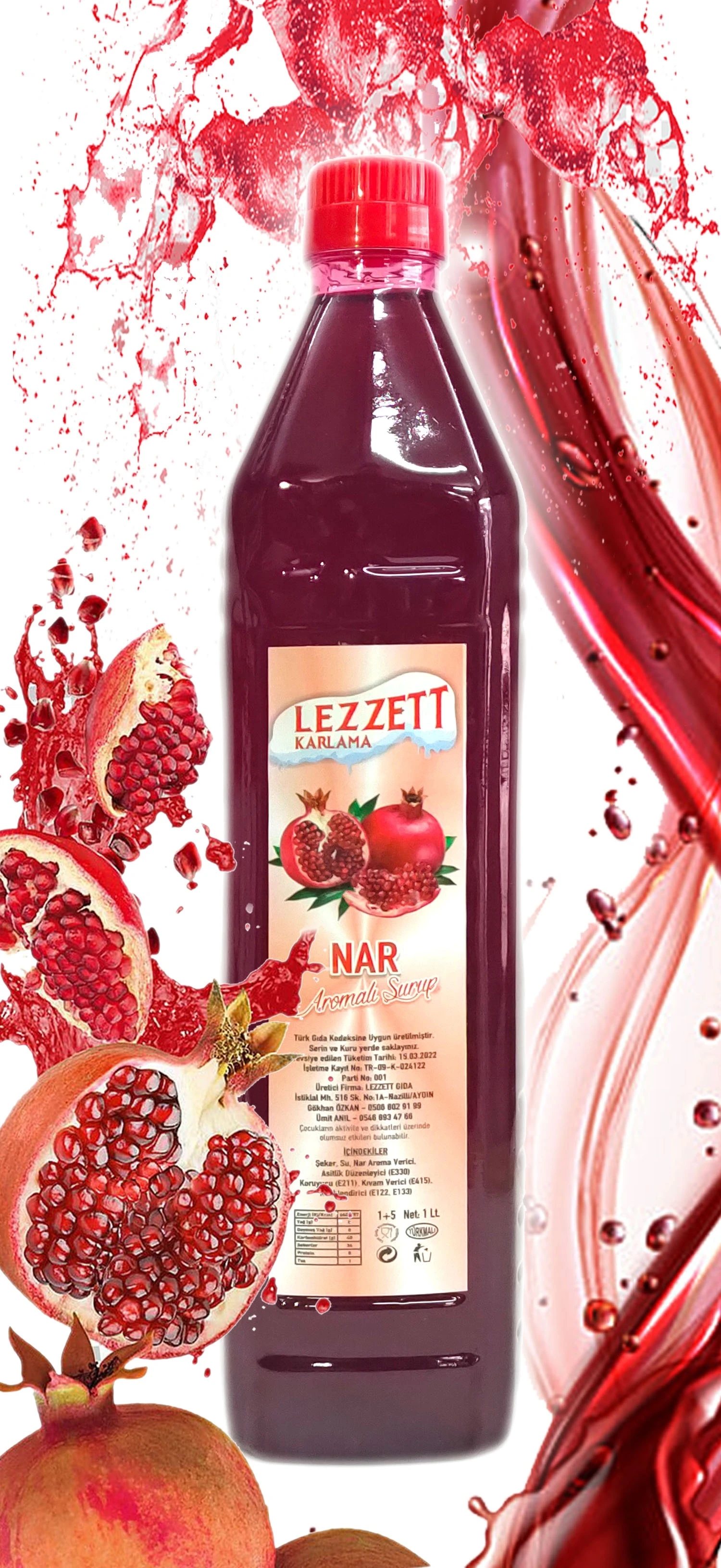 Nar Aromalı Buzlaş (Karlama) Şurubu