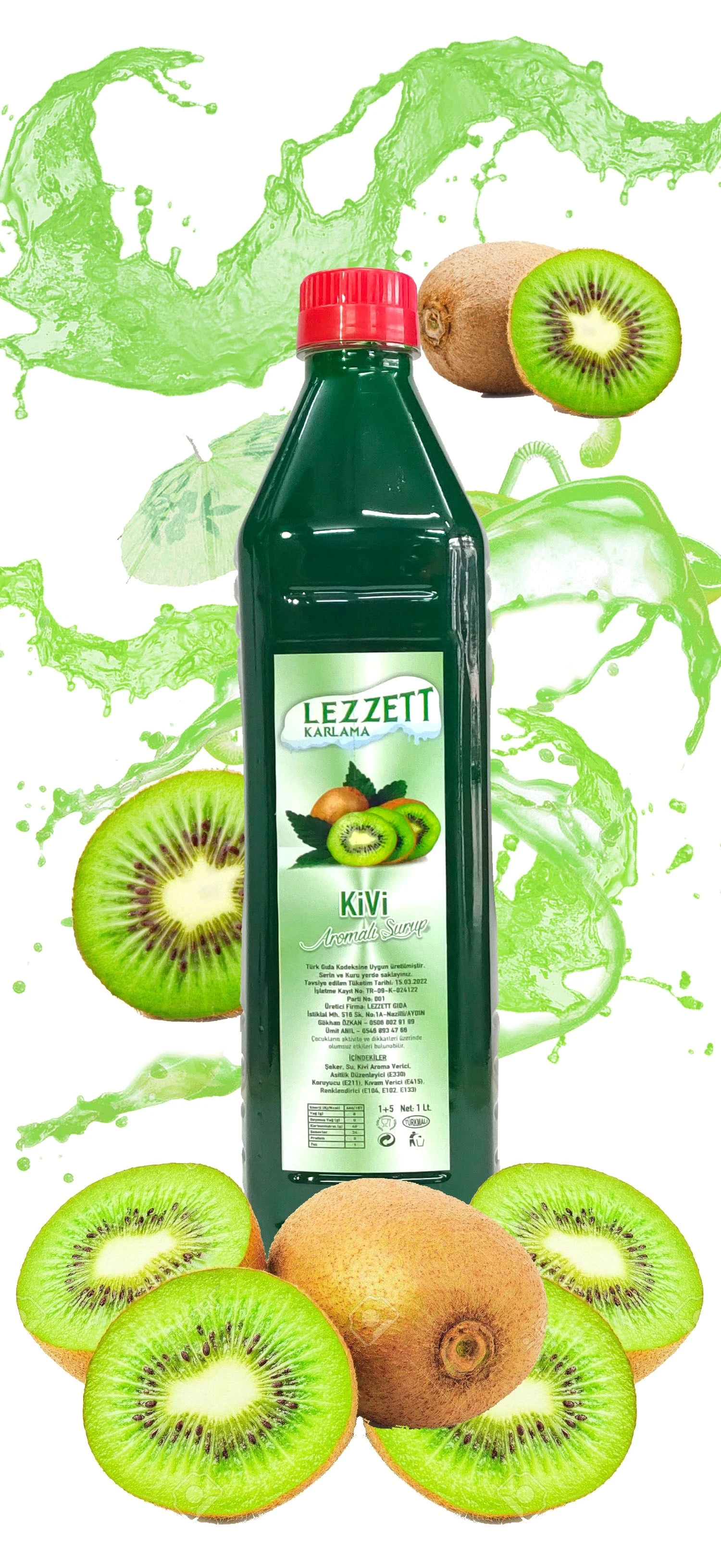 Kivi Aromalı Buzlaş (Karlama) Şurubu