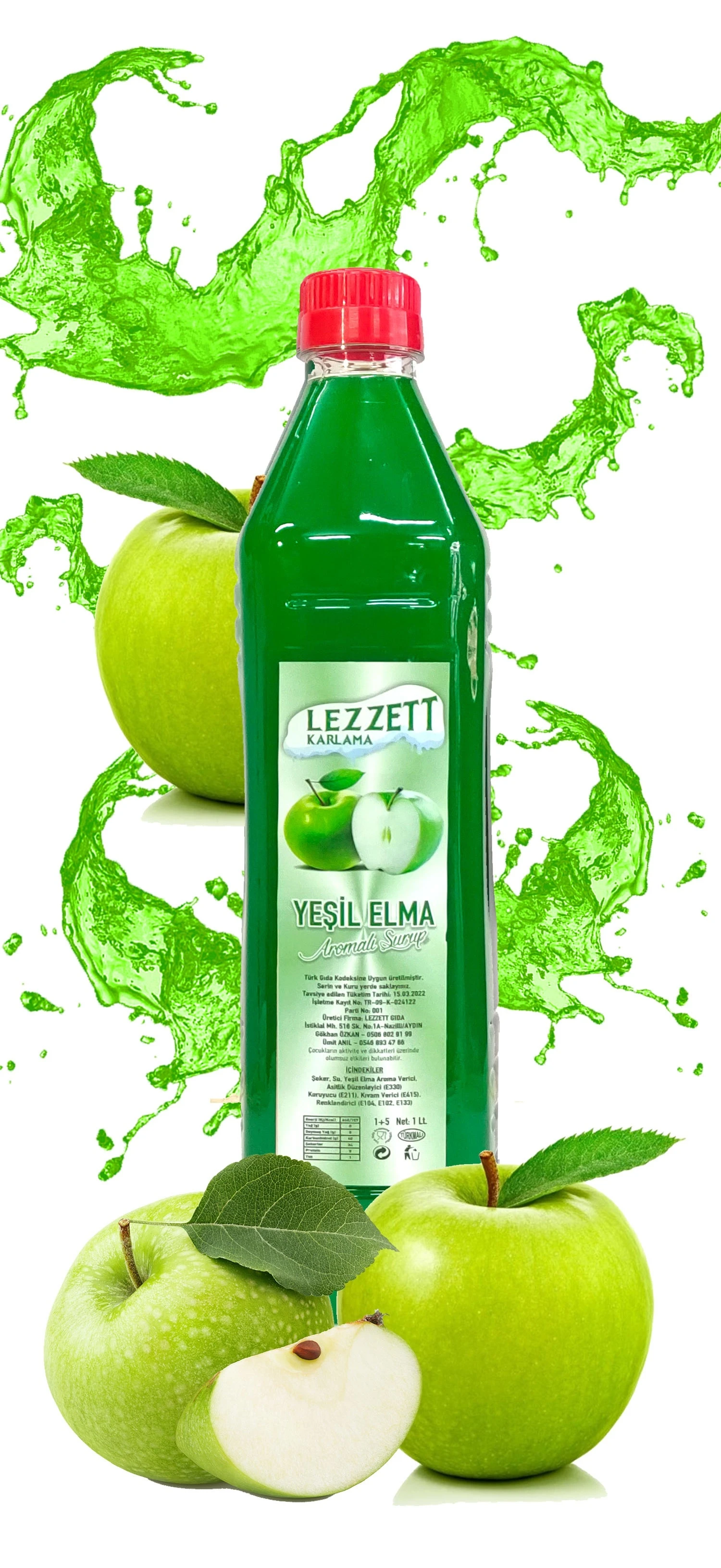 Yeşil Elma Aromalı Buzlaş (Karlama) Şurubu
