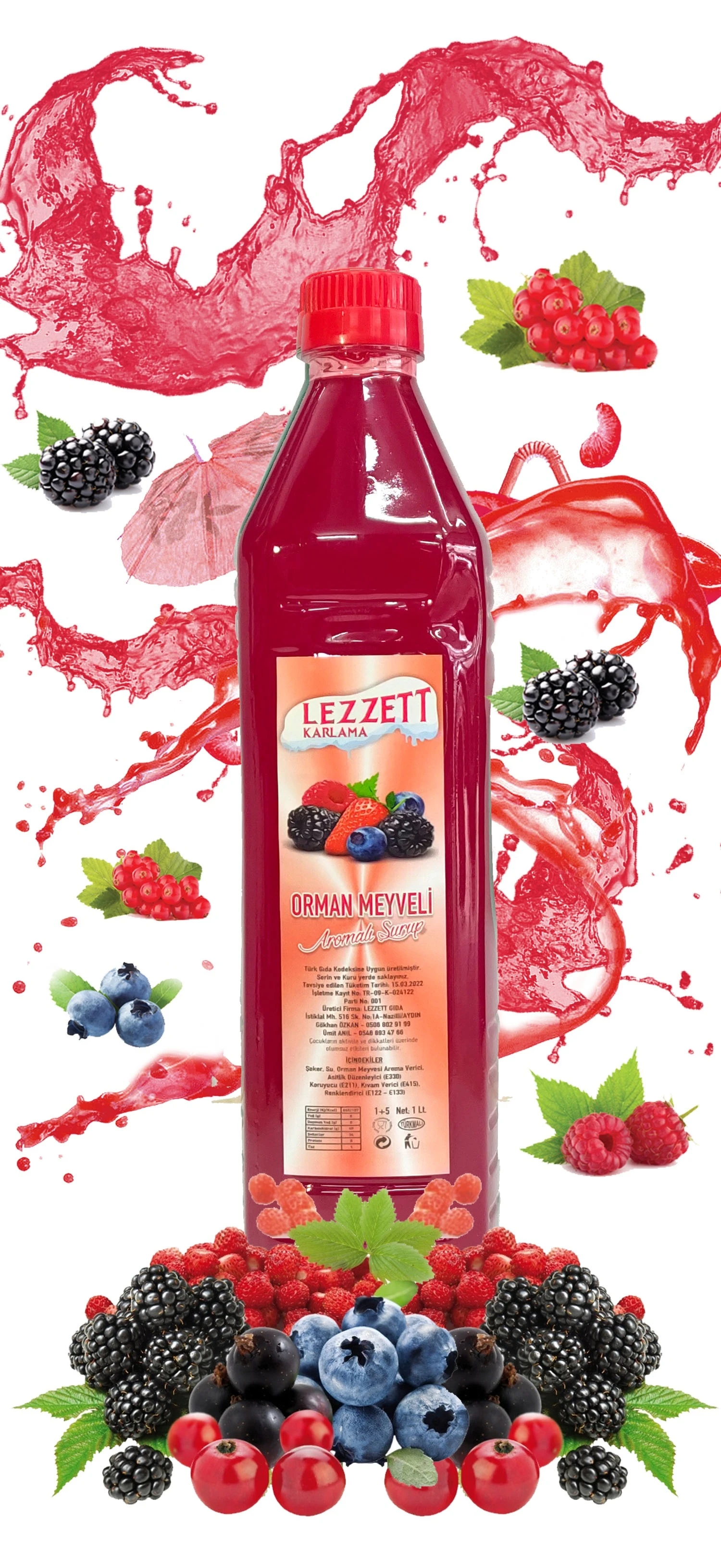Orman Meyvesi Aromalı Buzlaş (Karlama) Şurubu