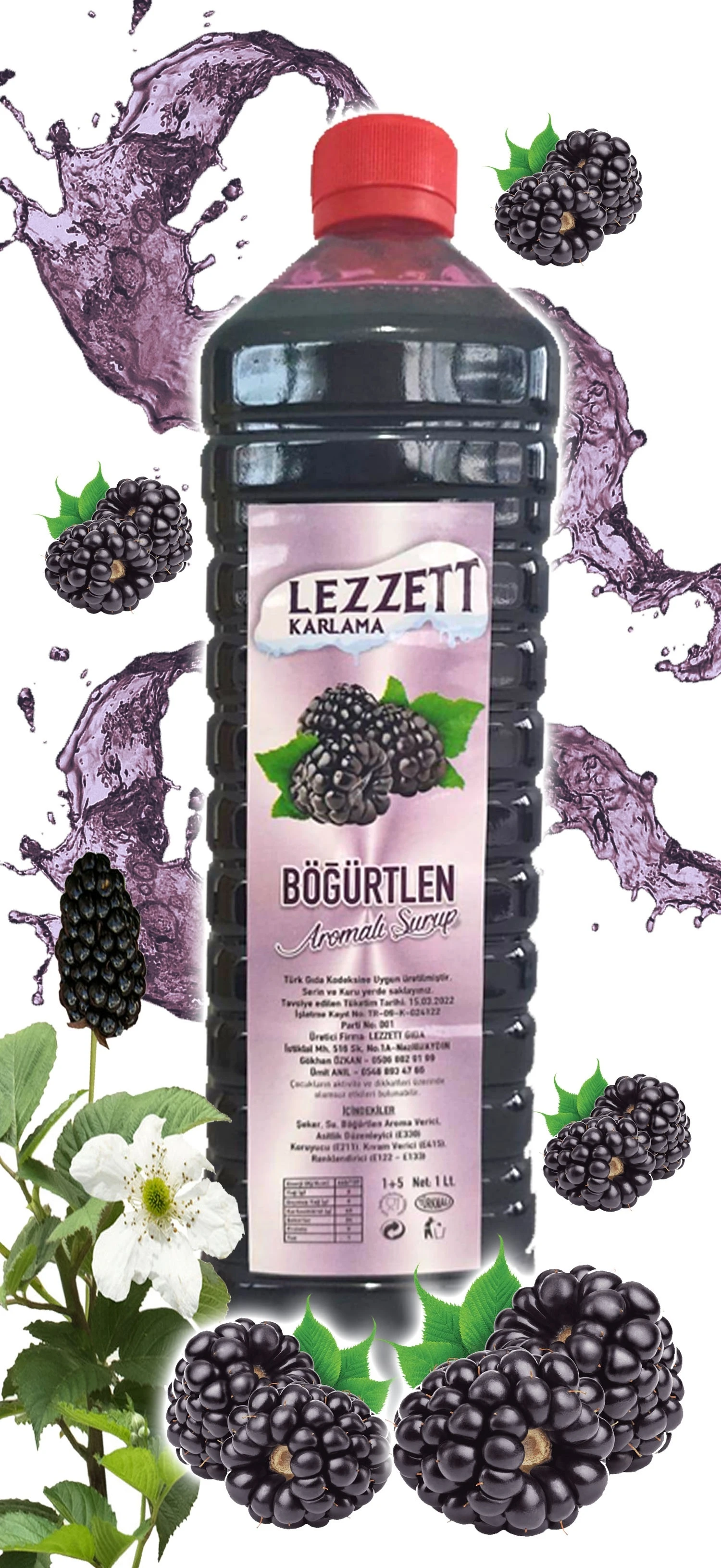Böğürtlen Aromalı Buzlaş (Karlama) Şurubu