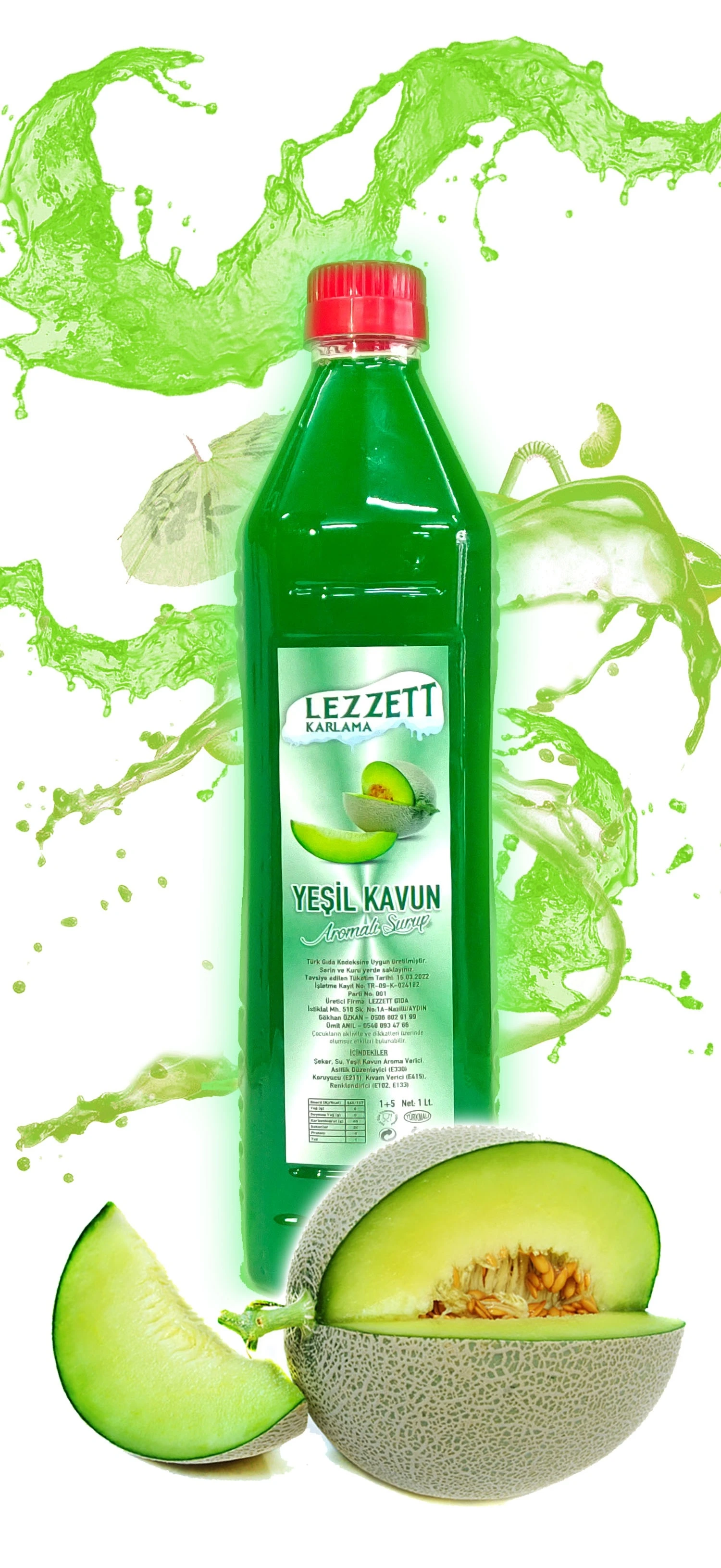 Yeşil Kavun Aromalı Buzlaş (Karlama) Şurubu